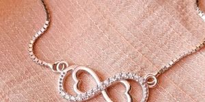 925 Rose Gold Infinity Heart Pendant