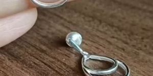 925 Silver Double Pear Shaped Dangle Earrings