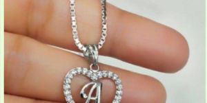 925 Silver Heart Shape Alphabet 'A' Valentine Special Pendant