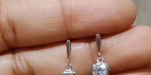 925 Silver Heart's Desire Solitaire Dangle Drop Earrings