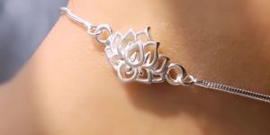 925 Silver Lotus Anklet