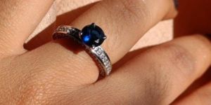 Cubic Zirconia Solitaire 925 Silver Ring