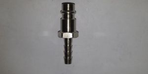 German Type Quick Plug - 6.50mm Hose Barb Steel Nickel - Imp