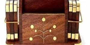 Antique Wooden Tea Coaster