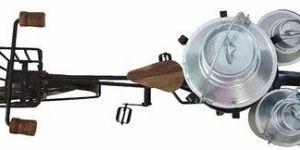 Handmade Wooden Wrought Iron Milkman Cycle