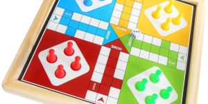 Wooden Ludo Snake & Ladder Magnetic Board Game