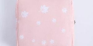 Pink Printed Sanitary Pouch