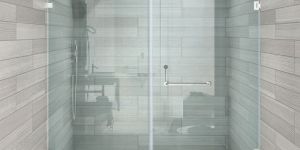 Plain Hinged Tempered Glass Shower Enclosure