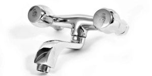 Nickel Chrome Plated Wall Mixer Telephonic Tap