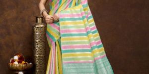 Rajni Sea Green Cotton Silk Saree