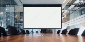 Office Projector Motorized Screen
