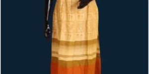 Ksr Handlooms Yellow and Orange Cotton Printed Kurti