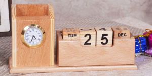 Wooden Phone Pen Stand