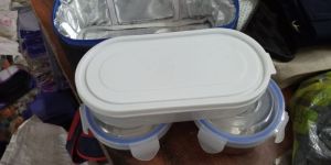 Stainless Steel Lunch Box , 2 Containers and 1 Tray