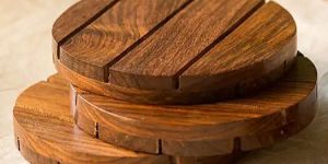 Wood Resin Coaster Sets