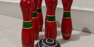 Wooden Channapatna Bowling Set