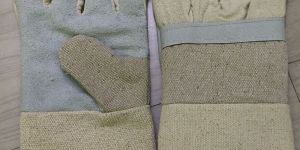 White Leather Khaddi Gloves