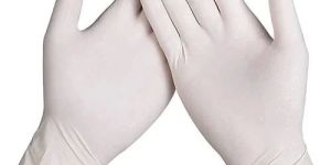 Latex White Disposable Examination Hand Gloves