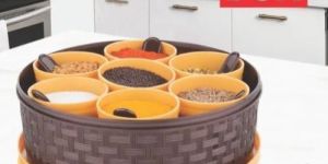 Plastic Round Spice Box