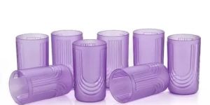 Purple Plastic Glass Set