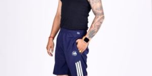 Men Blue Lycra Short