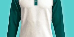 Men Plain Round Cotton Full Sleeve Polo T Shirt