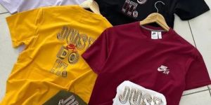 Men Printed Round Neck Cotton T Shirt