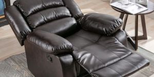Oakcraft Manual Recliner Chair Sofa with Leatheratte
