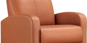 Oakcraft Tan Faux Leather Recliner Sofa Chair