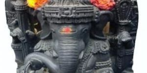 Marble Black Stone Ganesh Statue
