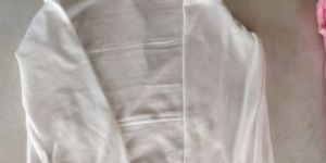 Mens White Cotton Plain Hoodie