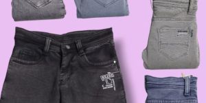 Kids Cotton Printed Jeans