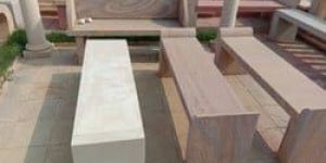 Sand Stone Garden Bench