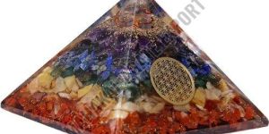 Multicolor Seven Chakra Orgone Pyramid