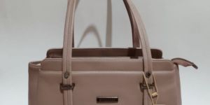 Ladies Beige PU Leather Handbag