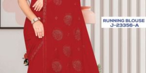 Ladies Fancy Red Saree