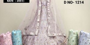 Ladies Latest Stylish Heavy Net Embroidery Work Lehenga