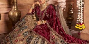 Ladies Cotton Silk Heavy Bridal Lehenga Choli