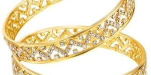 Party Wear Golden Imitation Stone Bangle