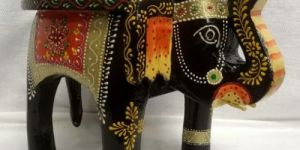 Wooden Elephant Stool