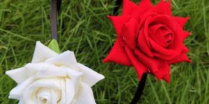 Hair Bow Artificial Rose Flower