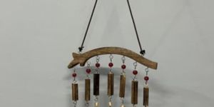 Wood Hanging Wind Chime with Iron Bells