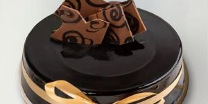 Decorated Chocolate Truffle Cake