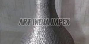 15x30 Cm Aluminium Hammered Flower Vase