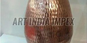 Hammered Iron Flower Vase