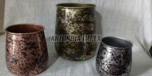 Galvanized Iron Planter Set