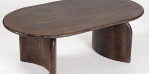 130x65x44 Cms Dark Brown Wooden Table