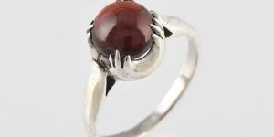 Red Gemstone Silver Ring