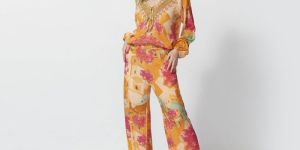 Women's Customised Digital Print Korean Co-ord Set Full Length Casual Sequined