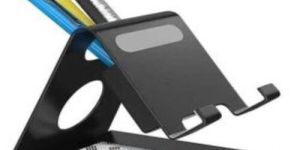 Metal Mobile Phone Stand with Card Holder